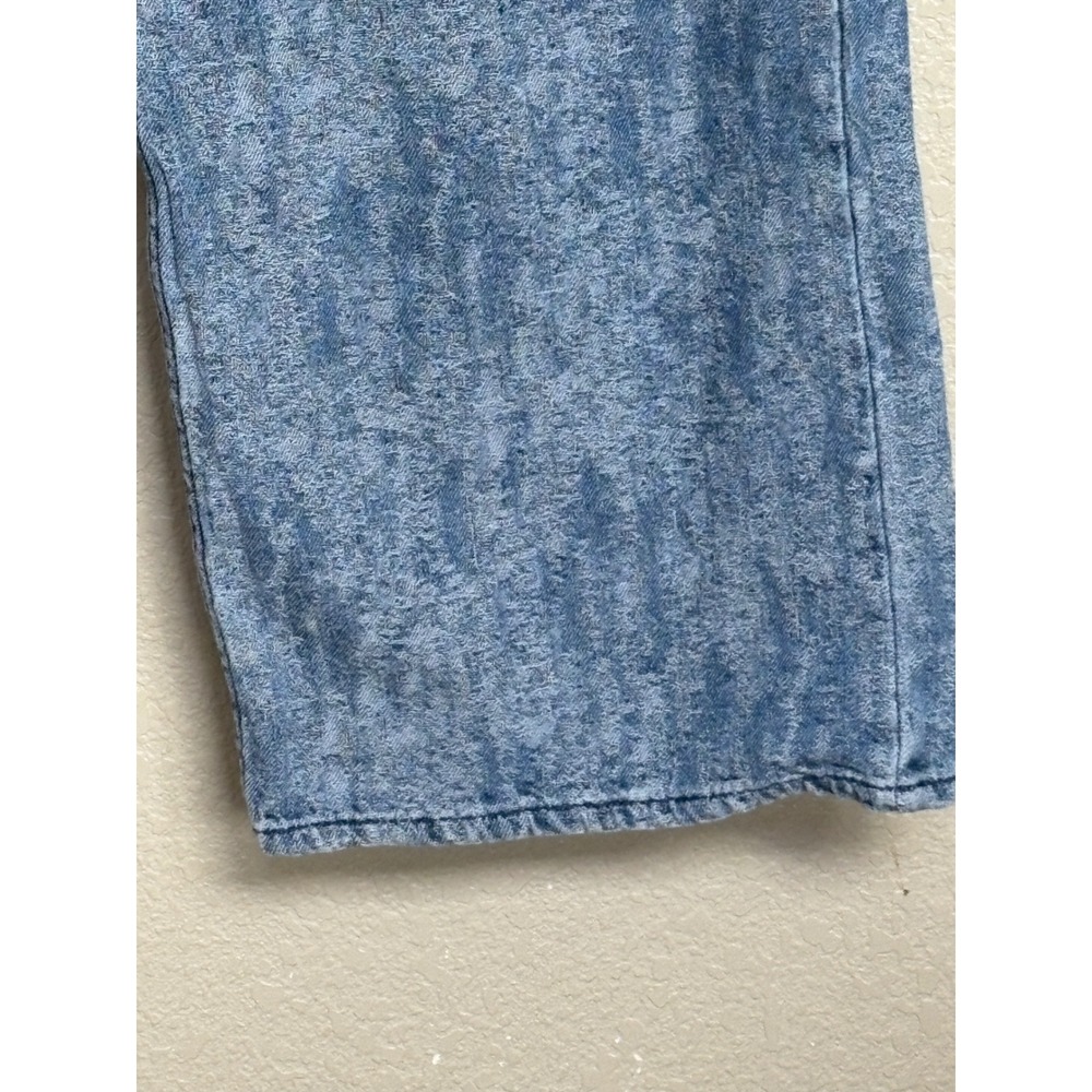 Rag & Bone Logan Mid-Rise Wide Leg Jeans Blue Textured Denim Size 29 - Picture 4 of 10